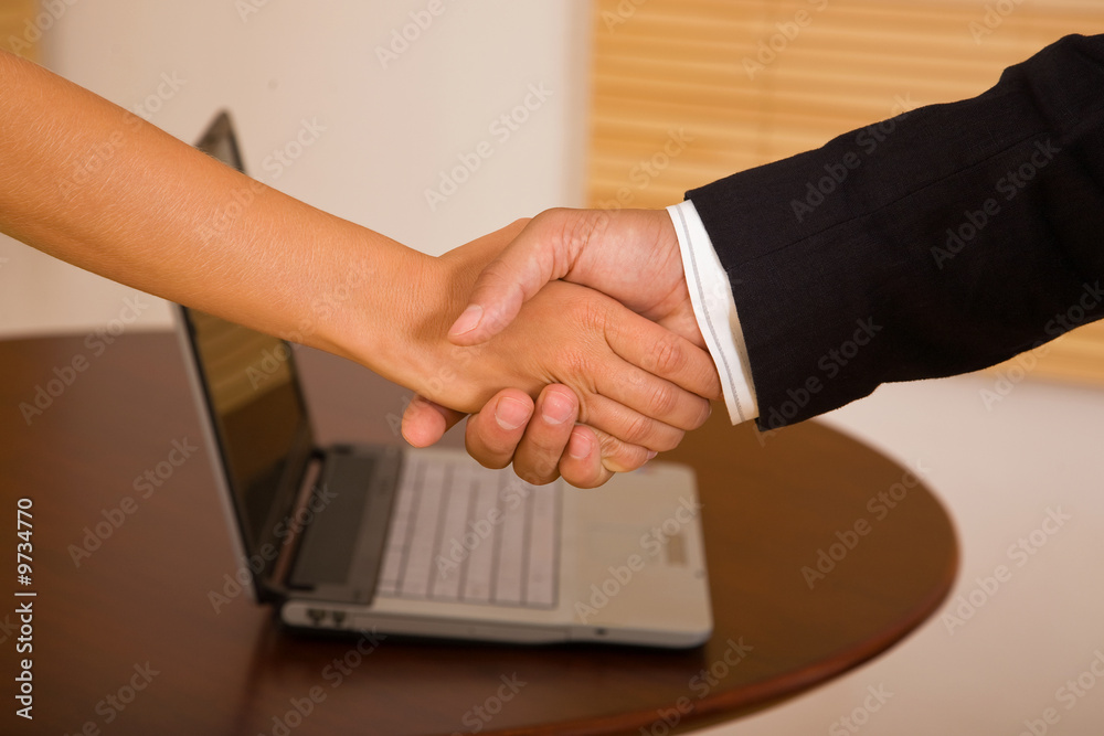 business handshake between businesswoman and businessman business handshake between businesswoman and businessman
