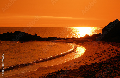 ecume d'or sur plage corse photo