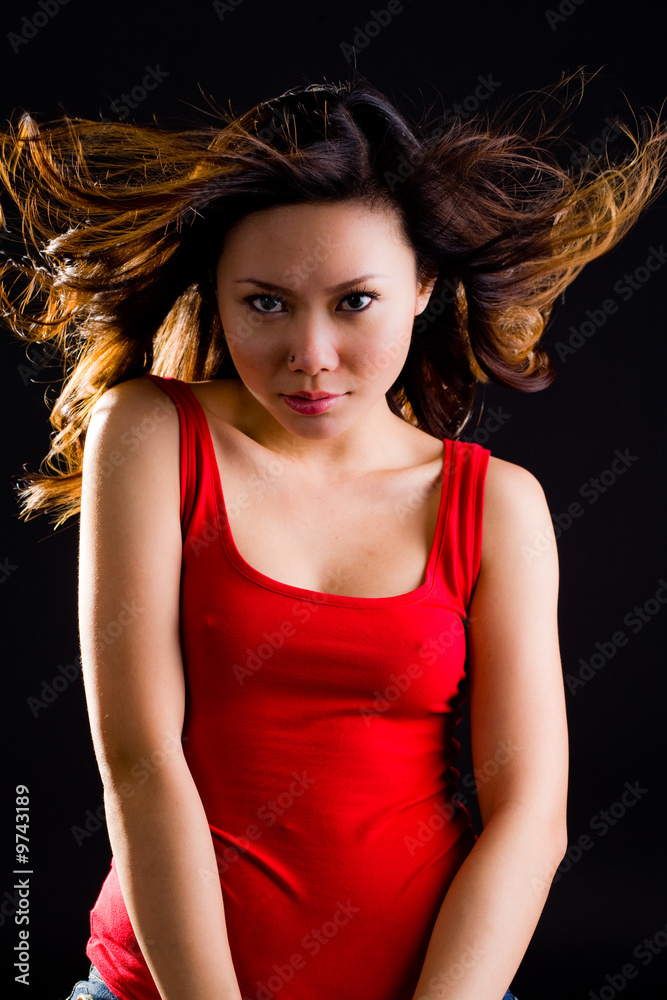 beautiful glamourous sensual asian womanwith backlight beautiful glamourous sensual asian womanwith backlight