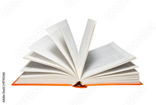 Open book isolated on white.