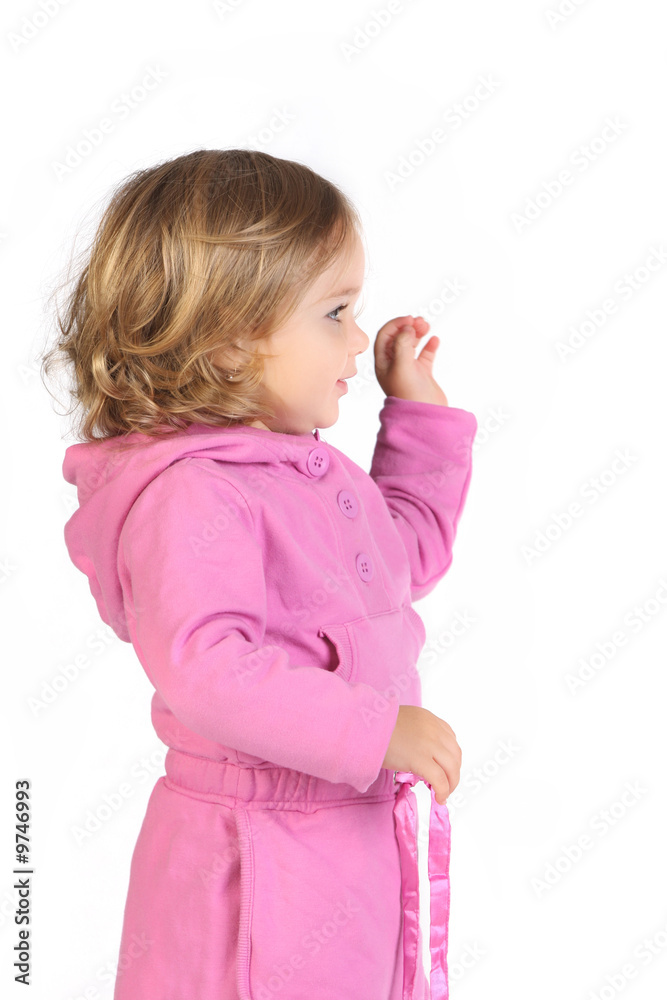 beauty a little girl on white background beauty a little girl on white background