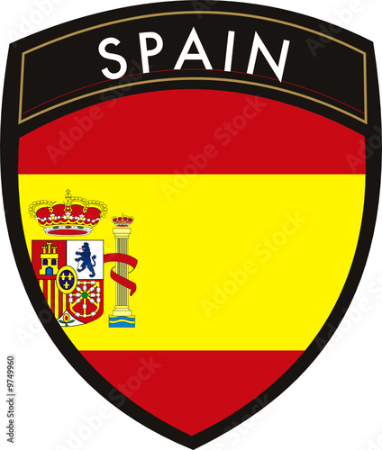 spain vector patch flag