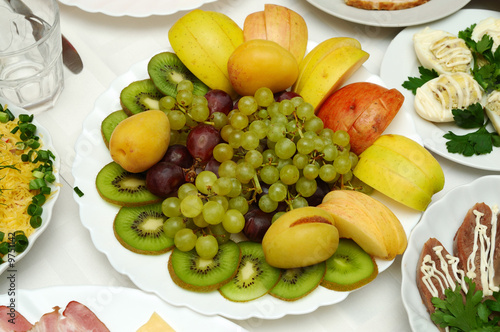 table served with different dishes