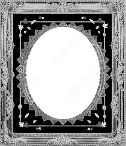 Sliver Vintage Ornate Frame - with isolated clipping path