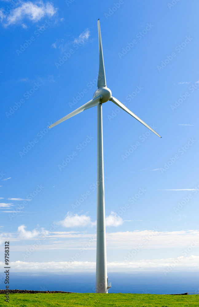 A powerful wind Turbine generating clean renewable energy. A powerful wind Turbine generating clean renewable energy.