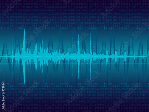 Audio Waveform vector background