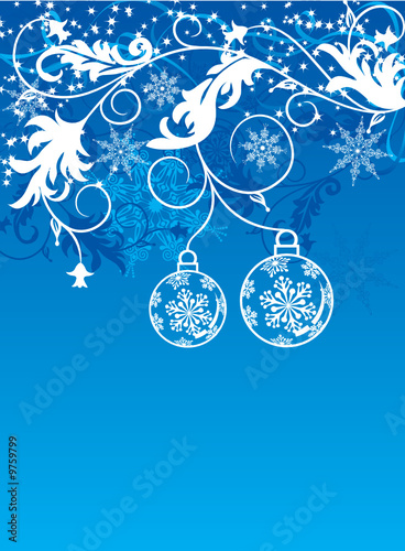 Christmas background with baubles  vector illustration