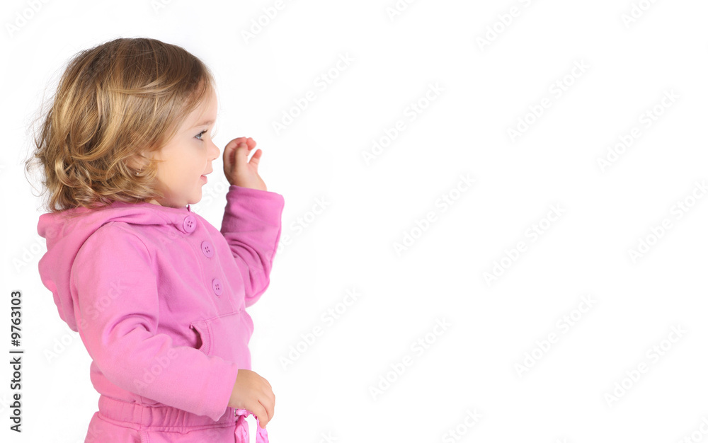 beauty a little girl on white background beauty a little girl on white background