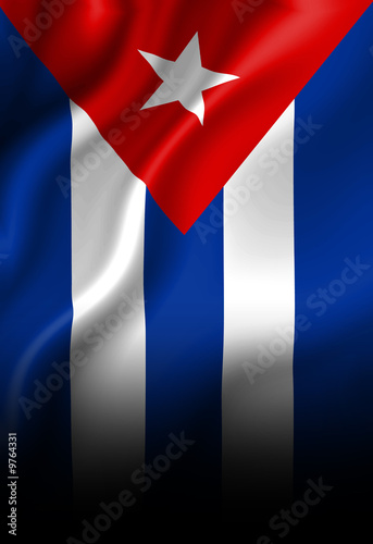 Cuban flag waving in the wind