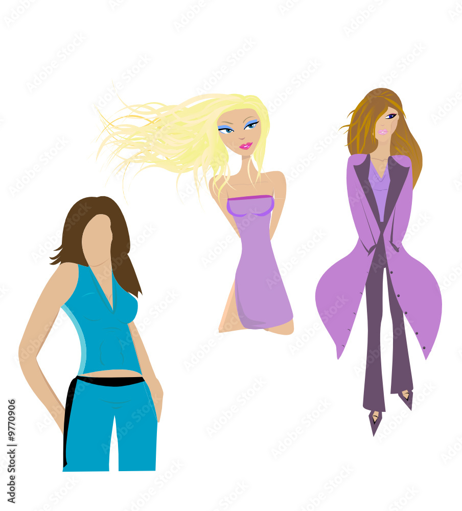 A set of vector people
