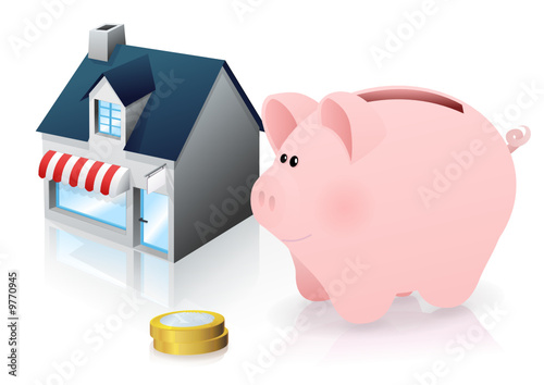 Épargne et petite entreprise (reflet)