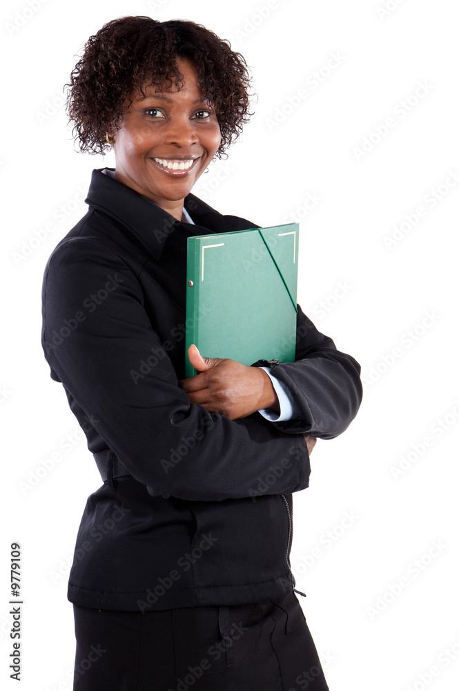 Attractive business woman a over white background Attractive business woman a over white background