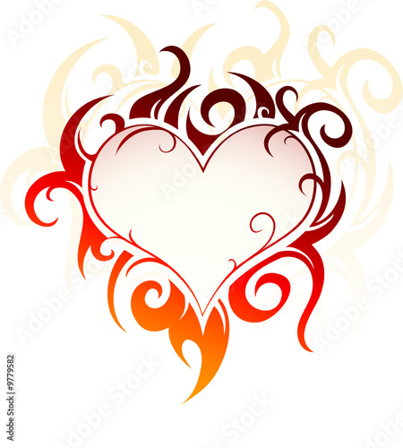 Heart-shape tattoo