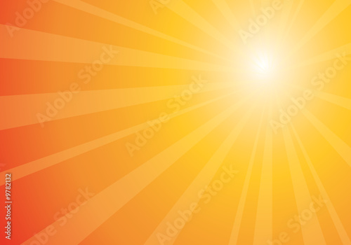 beautiful orange sunshine, vector illustration