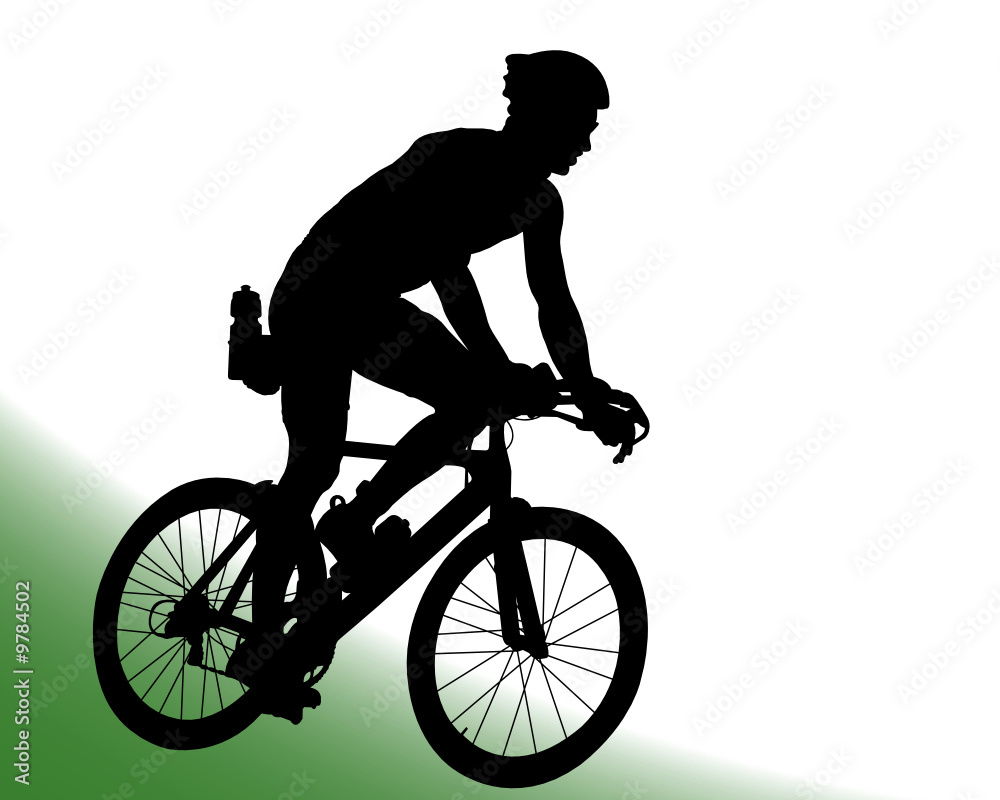 Obraz premium Cyclist Silhouette Vector