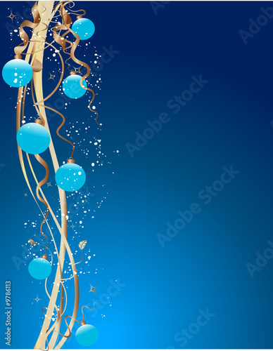 christmas balls with snow