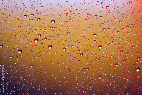 Drops of water for background.