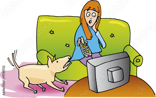 girl and dog