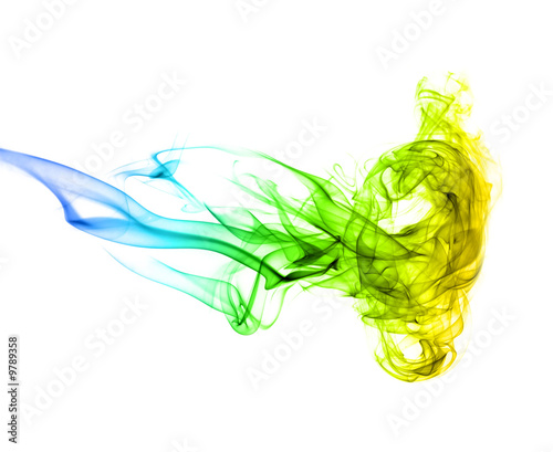 Vivid abstract smoke forming jellyfish