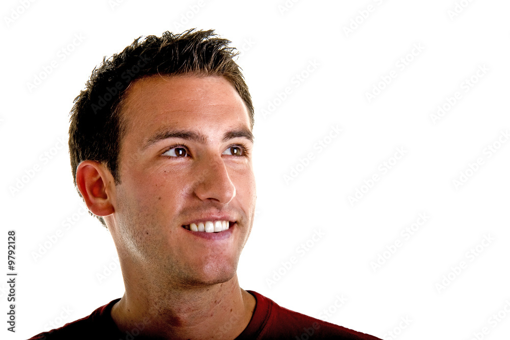 Fototapeta premium A nice young man smiling and looking left