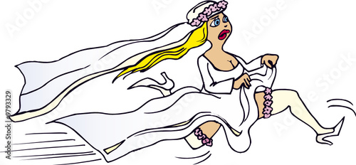 running bride