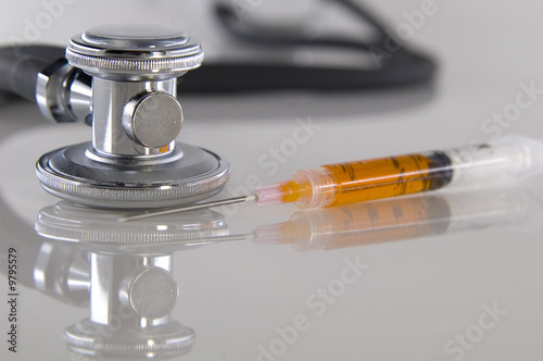 Stethascope and Orange Needle