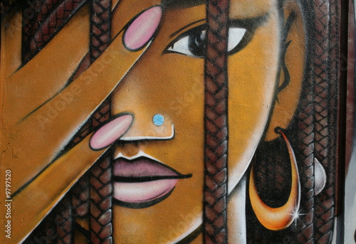 Bilde på lerret visage,afrique,coiffure,resse,tresses,africaine