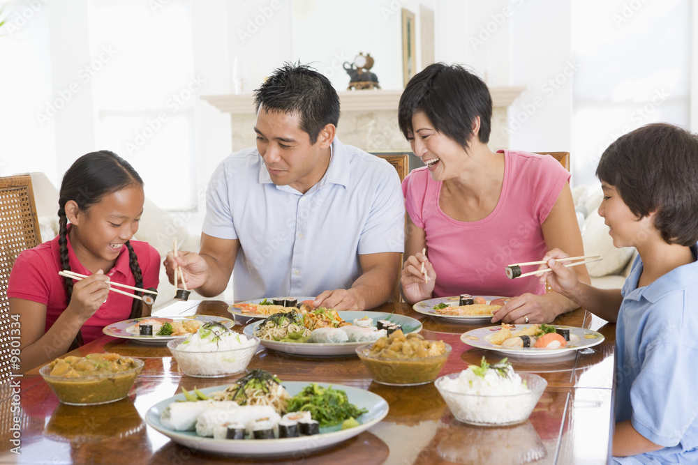 Family Enjoying meal,mealtime Together