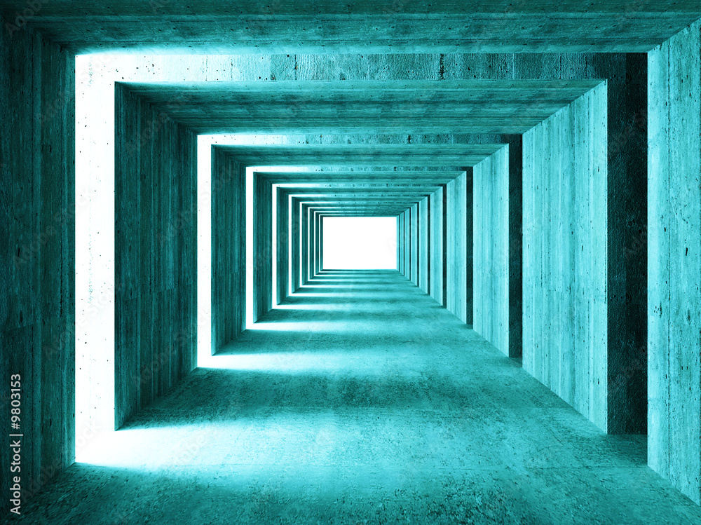 Fototapeta premium grzywny obraz 3d concretet tunelu abstrakcyjne tło