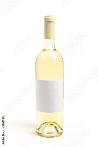 Close up of a bottle of whi...