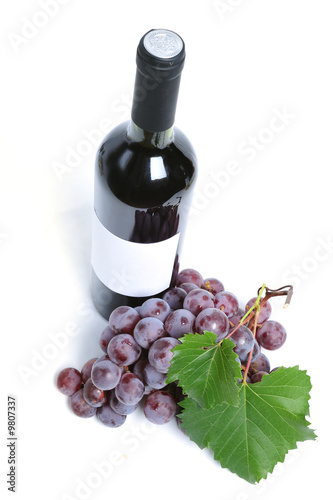 Close up of a bottle of win...