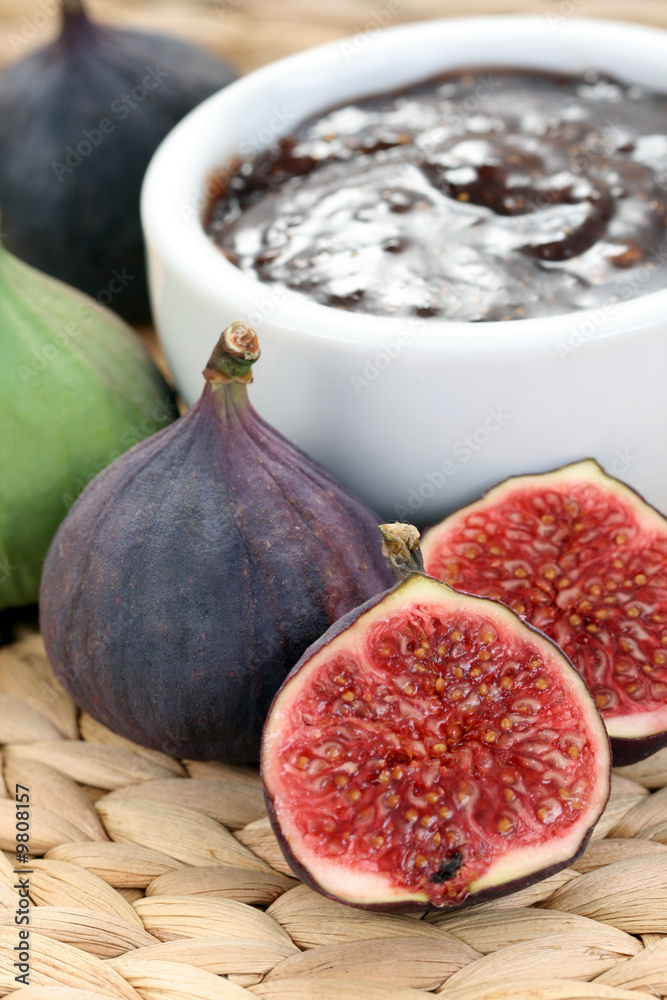 bowl of fig preserved and sme fresh figs bowl of fig preserved and sme fresh figs