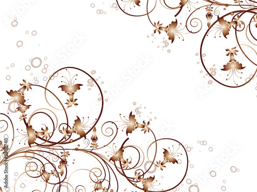 floral cuivre arabesque