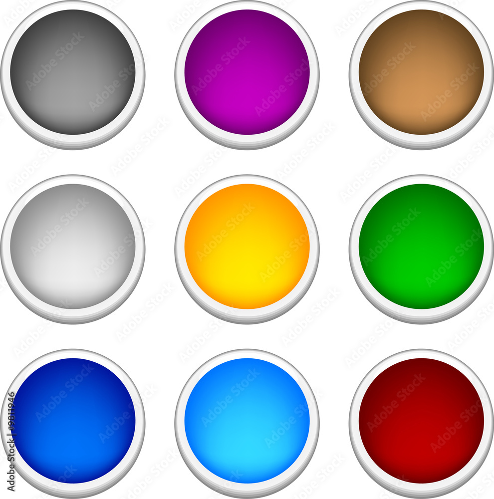 Beautiful shiny buttons. Vector illustration. Beautiful shiny buttons. Vector illustration.