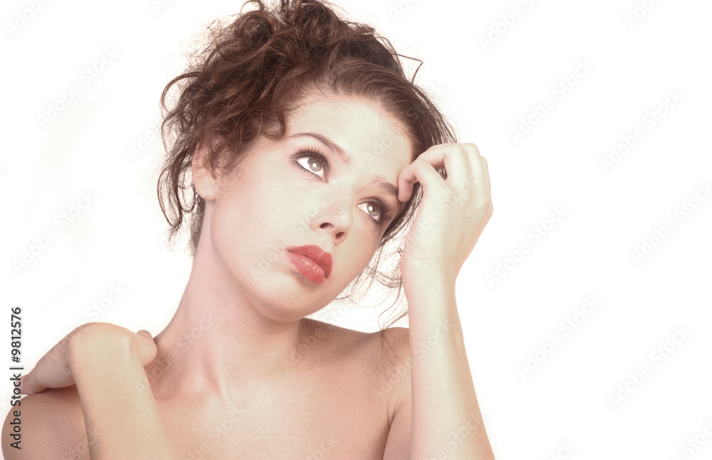 Beautiful Isolated Image of Glamour Model in studio Beautiful Isolated Image of Glamour Model in studio