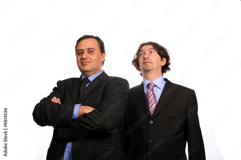 businessteam over white background studio businessteam over white background studio