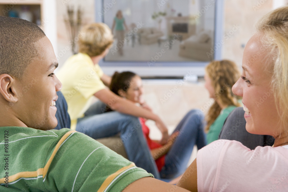 Teenagers Hanging Out In Front Of Television Teenagers Hanging Out In Front Of Television
