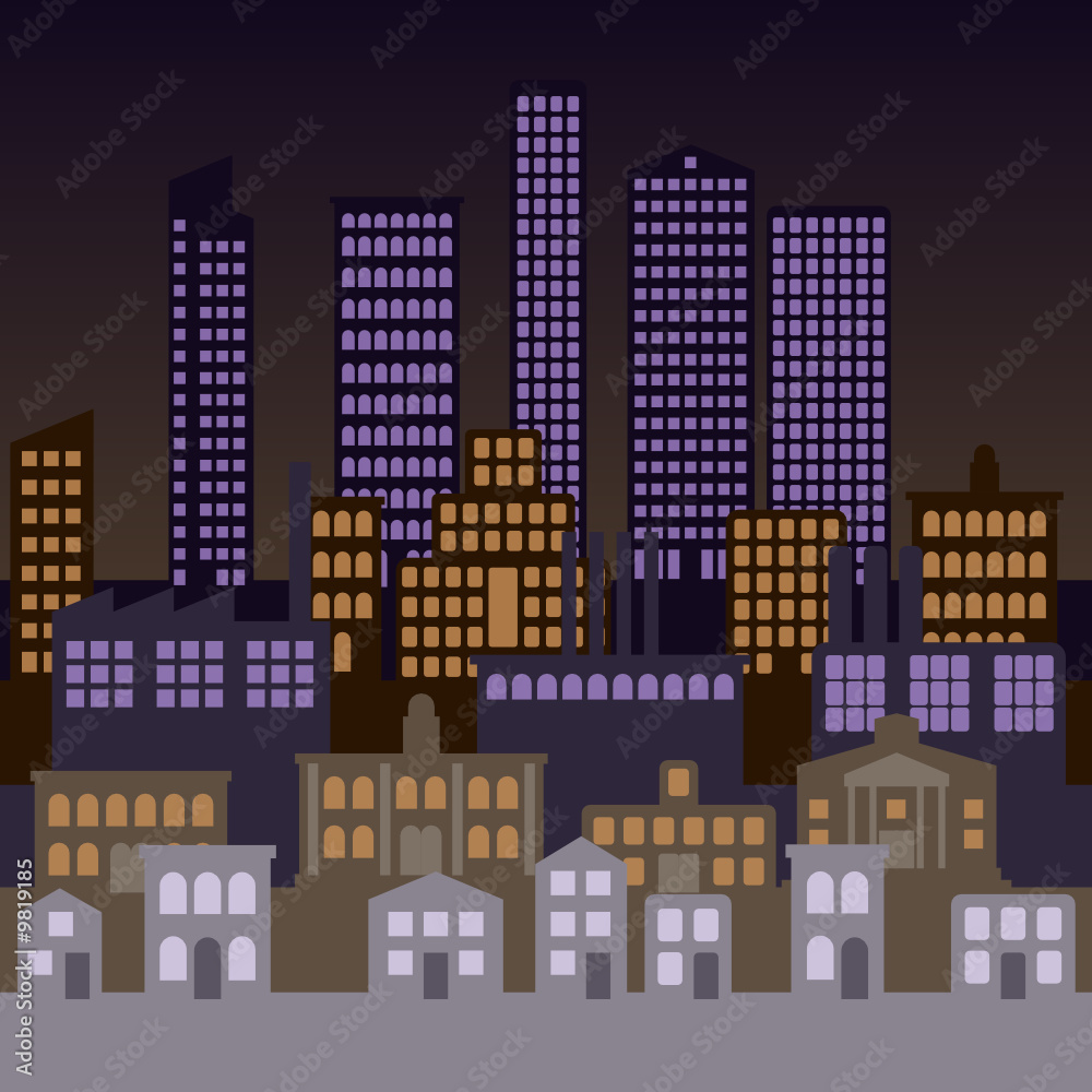 City Background at night
