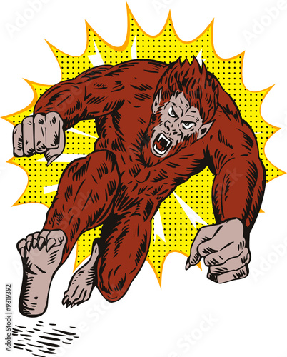 Werewolf attacking