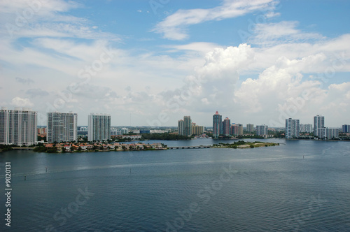 Bird-eye view of the intercoastal, Sunny Isles Beach, Florida