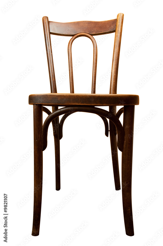Used old chair on wite background Used old chair on wite background
