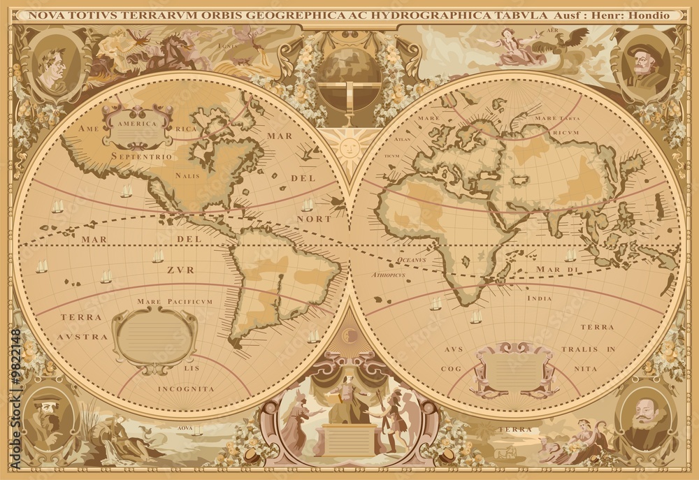 Antique style World Map 