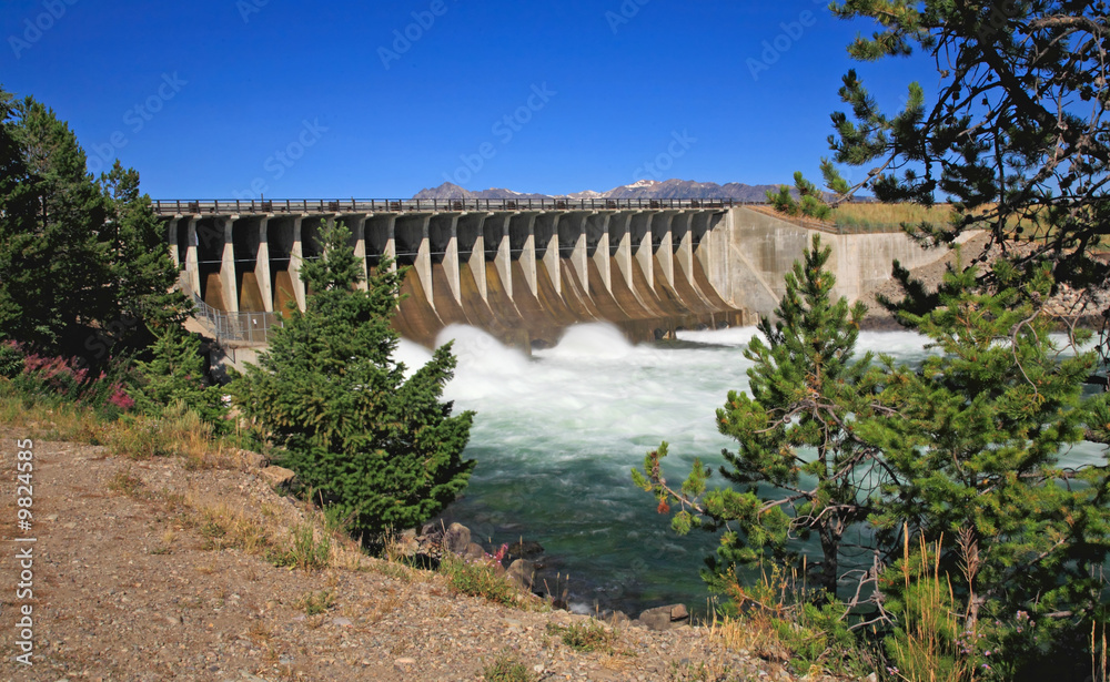 The Jackson Lake Dam at the Grand Teton National Park