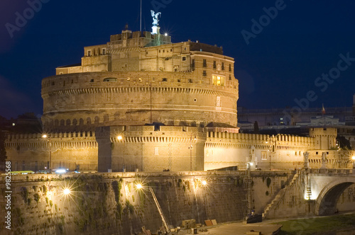 Italy Older Bridge and Castle Sant Angelo in Rome