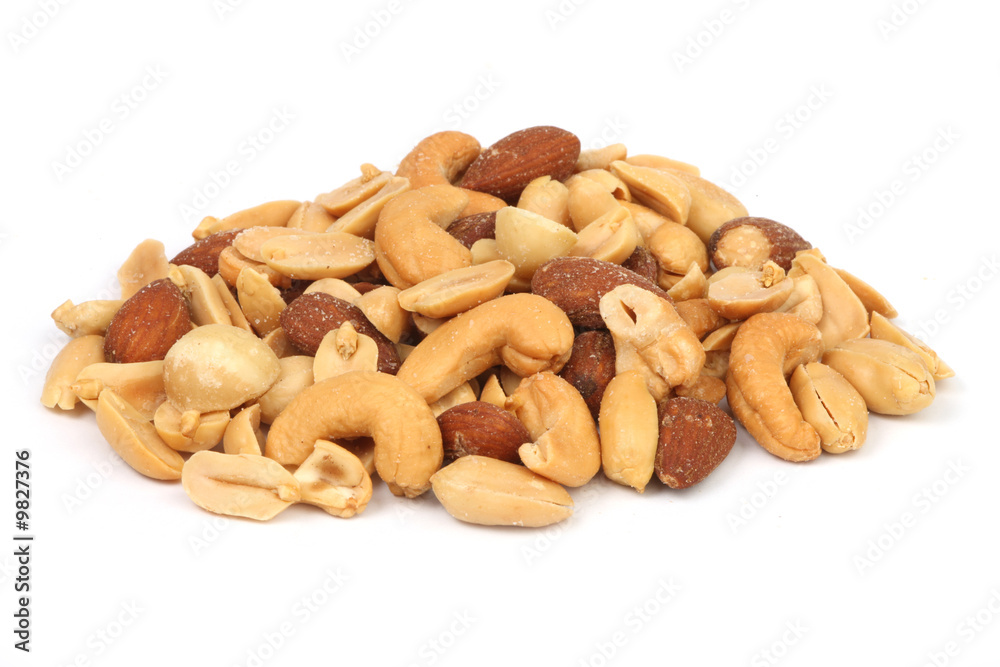 Mixed nuts on white 21 MP Mixed nuts on white 21 MP