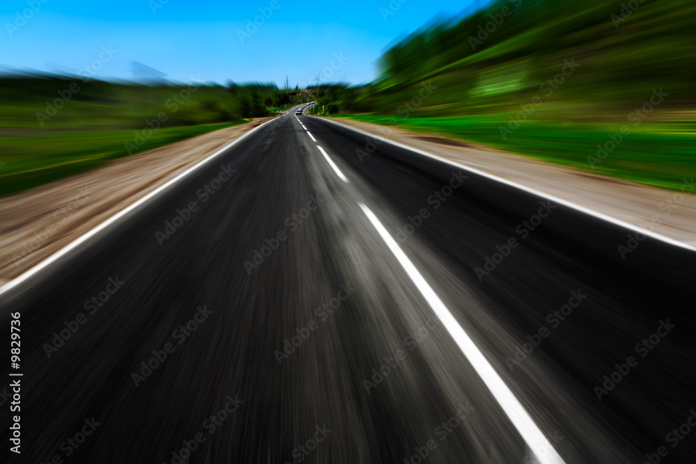 Fototapeta premium motion blurred road