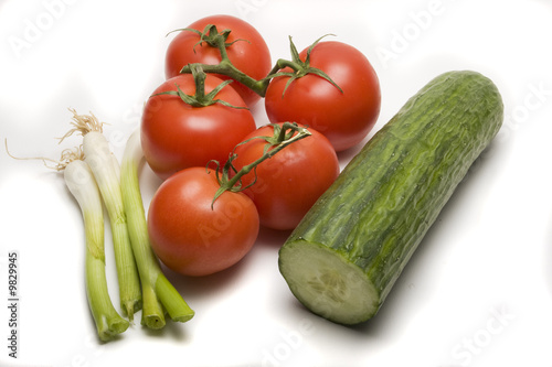 fresh raw salad vegetables