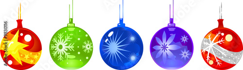 shiny Christmas ornament balls