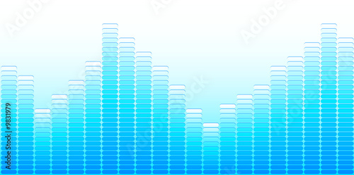 Light blue equalizer