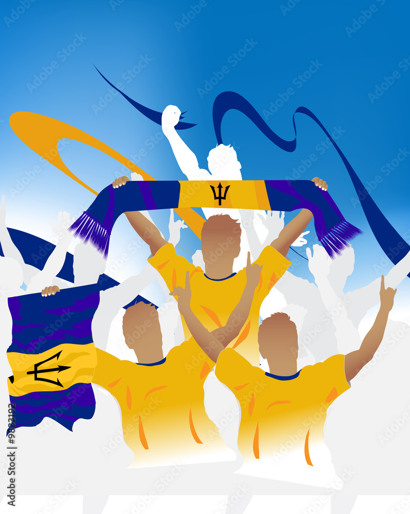 Fototapeta premium Barbados crowd